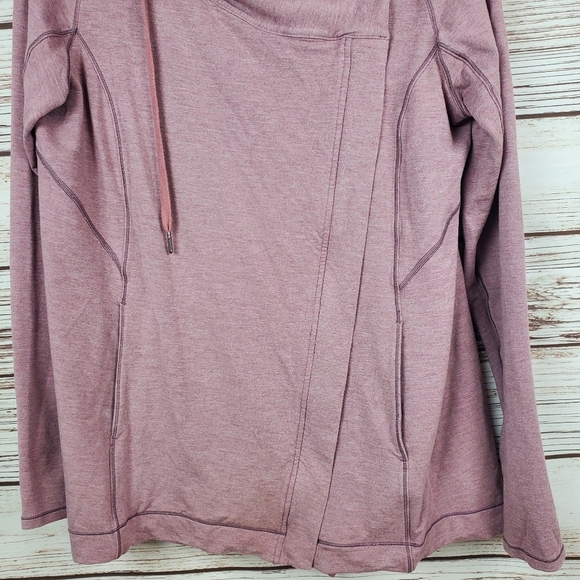 Lululemon Womens Size 12 Heathered Misty Merlot Coast Easy Wrap Jacket       #46 - Picture 5 of 16